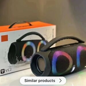 Black Bluetooth Speaker with LED Lights